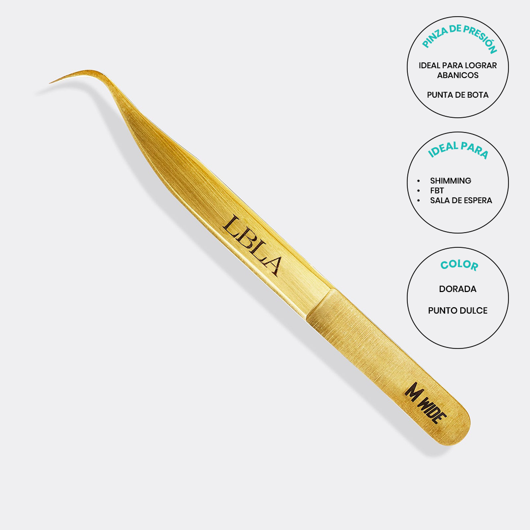 Pinza Satin Gold M Wide