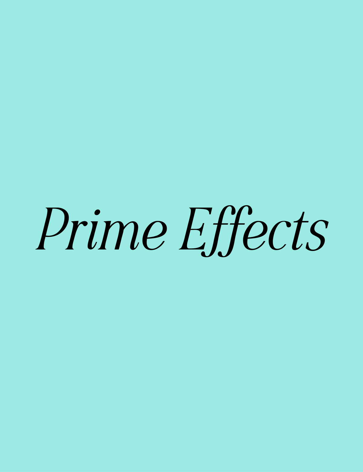 PRIME EFFECTS