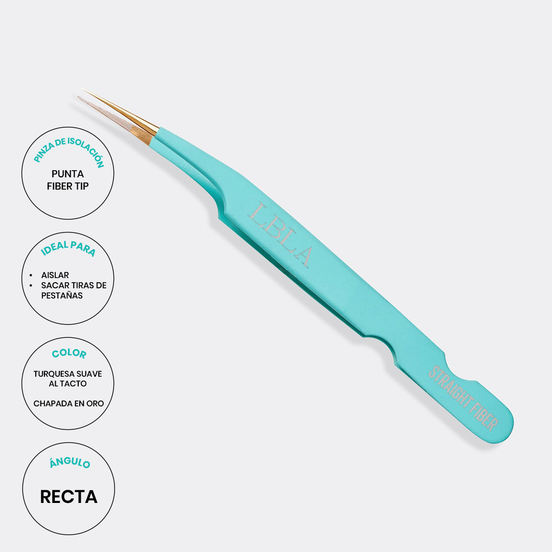 Pinza Recta Teal - Fiber Tip