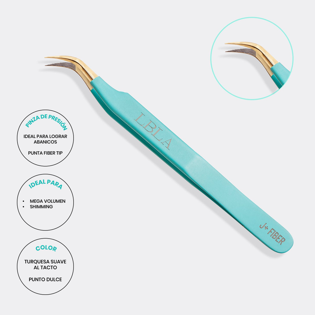 PINZA VOLUMEN J+ TEAL - FIBER TIP