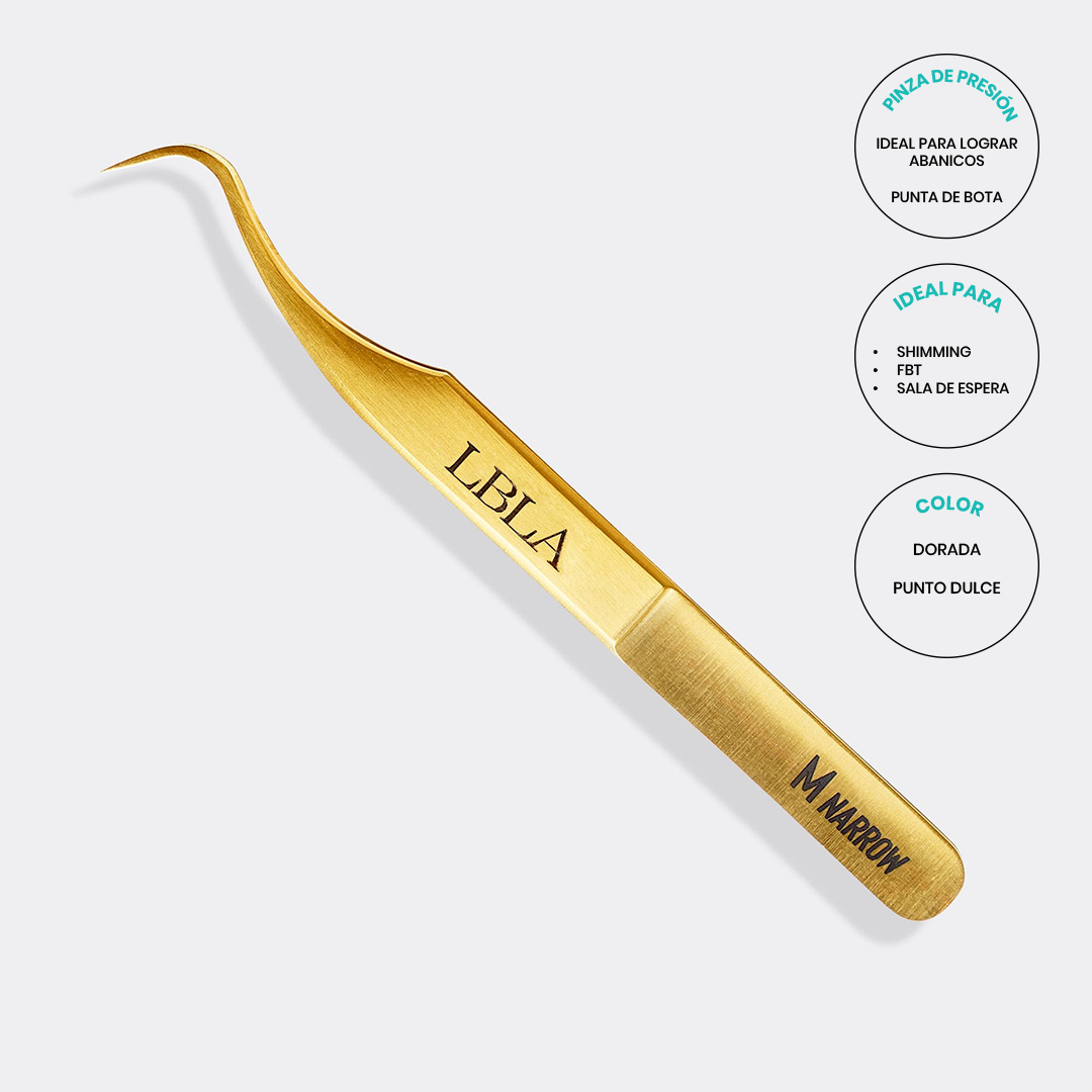 Pinza Satin Gold M Narrow